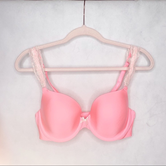 VICTORIA’S SECRET Coral Lace Strap Demi Buste Bra 36C - Picture 2 of 7